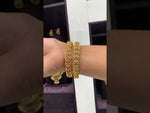 Load and play video in Gallery viewer, Beautiful uncut stones bangles with rose gold finishing