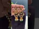 Load and play video in Gallery viewer, Beautiful jumkhas with green beads
