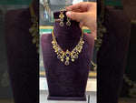 Load and play video in Gallery viewer, Beautiful short necklace with purple stone and Victorian polish