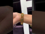 Load and play video in Gallery viewer, Traditional nakshi bangle with green and pink stone