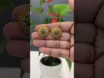 Load and play video in Gallery viewer, Beautiful studs with green and pink stone