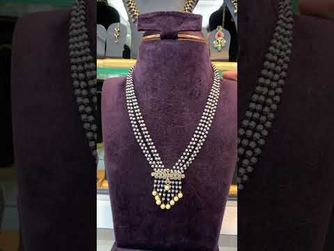 Beautiful pearls chain with purple beads