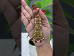 Load and play video in Gallery viewer, Traditional tikka with ruby beads and Laxmi Devi motive