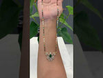 Load and play video in Gallery viewer, Beautiful black beads chain with green stone