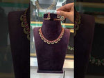 Load and play video in Gallery viewer, Beautiful short necklace with pink stone