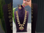 Load and play video in Gallery viewer, Beautiful bottumala design long haram with ruby beads