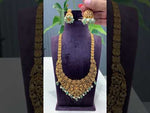 Load and play video in Gallery viewer, Traditional long haram with green beads and without god Motive