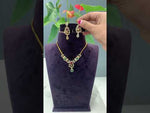 Load and play video in Gallery viewer, Beautiful short necklace with green and pink stone
