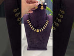 Load and play video in Gallery viewer, Beautiful black beads chain with Laxmi Devi motive pendant