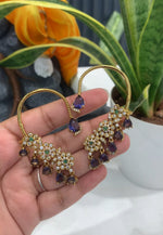 Load image into Gallery viewer, Beautiful earcuffs with green stone