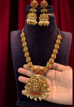 Load image into Gallery viewer, Traditional nakshi short haram with coral beads