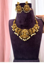 Load image into Gallery viewer, Beautiful short haram with God and gold finish