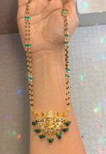 Load image into Gallery viewer, Beautiful black beads chain with elephant designed pendant