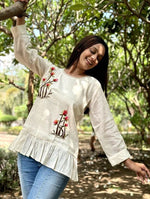 Load image into Gallery viewer, Pure cotton fancy short top
