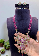 Load image into Gallery viewer, Beautiful beads haram with moissanite stones pendant