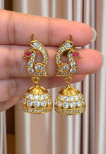 Load image into Gallery viewer, Beautiful mini jumkhas with peacock design