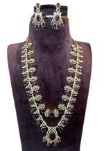 Load image into Gallery viewer, Beautiful gj polish two layer long haram with pink stone