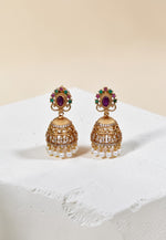 Load image into Gallery viewer, Beautiful jumkhas with pink stone