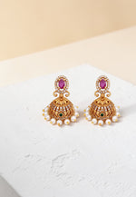 Load image into Gallery viewer, Beautiful jumkhas with pink stone