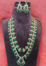 Load image into Gallery viewer, Beautiful gj polish two layer long haram with pink stone