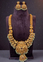 Load image into Gallery viewer, Beautiful 3d long haram with green beads