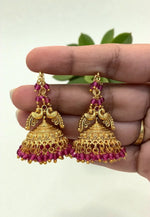 Load image into Gallery viewer, Beautiful jumkhas with pink beads