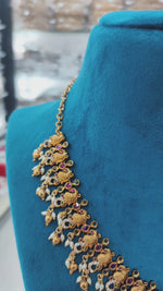 Load and play video in Gallery viewer, Beautiful short necklace with guttapusalu hangings
