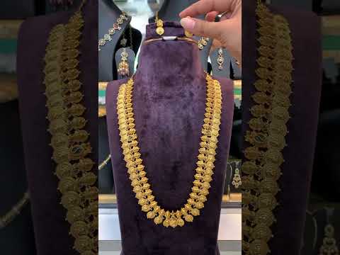 Beautiful bottumala design long haram with Laxmi Devi motive