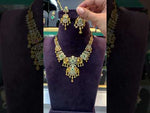 Load and play video in Gallery viewer, Beautiful nakshi short haram with green stone

