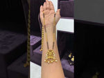 Load and play video in Gallery viewer, Beautiful black beads chain with Laxmi Devi motive pendant