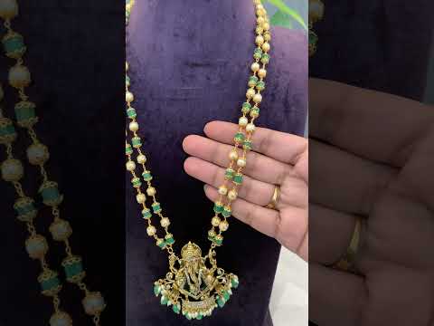 Beautiful two layer beads haram with Vinayaka pendant