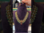 Load and play video in Gallery viewer, Beautiful beads short necklace with green and red stone
