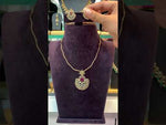 Load and play video in Gallery viewer, Beautiful short necklace with Victorian polish with pink stone
