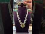 Load and play video in Gallery viewer, Beautiful pearls chain with green stone
