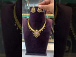 Load and play video in Gallery viewer, Traditional kanti necklace with pink stone and petals hangings
