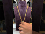 Load and play video in Gallery viewer, Beautiful chandraharam chain with green stone pendant
