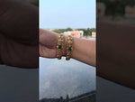Load and play video in Gallery viewer, Beautiful openable kada bangle with green stone