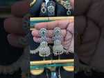 Load and play video in Gallery viewer, Beautiful gj polish jumkhas with green stone
