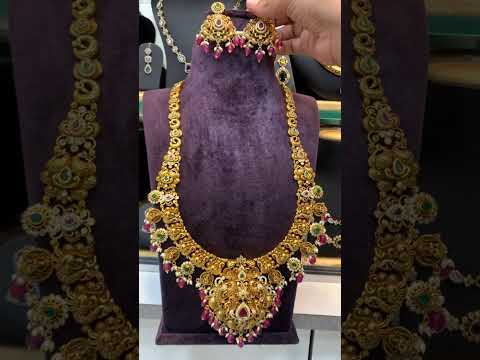 Traditional nakshi long haram with ruby beads