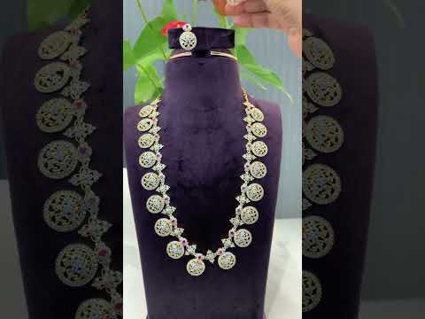 Beautiful gj polish long haram with pink stone