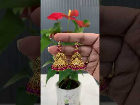 Beautiful jumkhas with pink beads