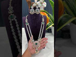 Load and play video in Gallery viewer, Beautiful gj polish long haram with green stone