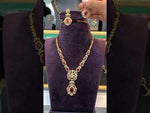 Load and play video in Gallery viewer, Beautiful victorian polish short necklace with red stone
