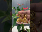 Load and play video in Gallery viewer, Beautiful jumkhas with coral beads and elephant designed