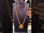 Load and play video in Gallery viewer, Traditional beads haram with puligoru design pendant and Laxmi Devi motive
