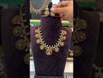 Load and play video in Gallery viewer, Traditional bottumala short haram with green and pink stone
