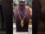 Load and play video in Gallery viewer, Beautiful pearls chain with balaji pendant set
