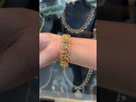 Load and play video in Gallery viewer, Beautiful nakshi bangles with Laxmi Devi motive and green, pink stone
