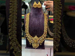 Load and play video in Gallery viewer, Traditional nakshi long haram with green and pink stone
