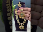 Load and play video in Gallery viewer, Beautiful bottumala design long haram with ruby beads